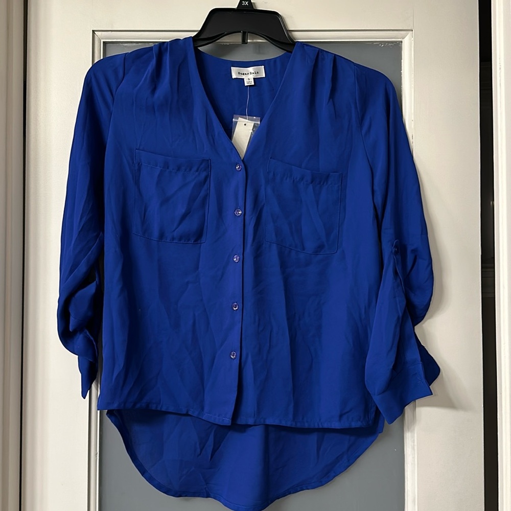 Royal Blue Button Up Sugar Rain Small